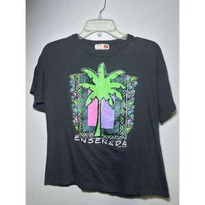 Vintage Red Lantern  Ensenada, Mexico, Single‎ Stitch T-shirt size M/L Black